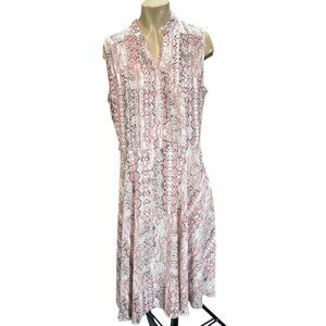Nanette Lepore Pink and Cream Patterned Dress